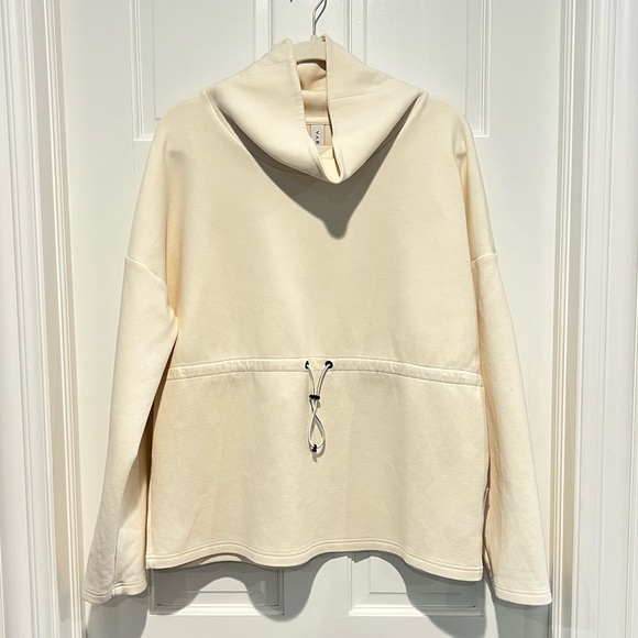 Varley Barton Sweatshirt Eggnog Ivory Cream Small High Neck Pullover Top - Picture 4 of 9
